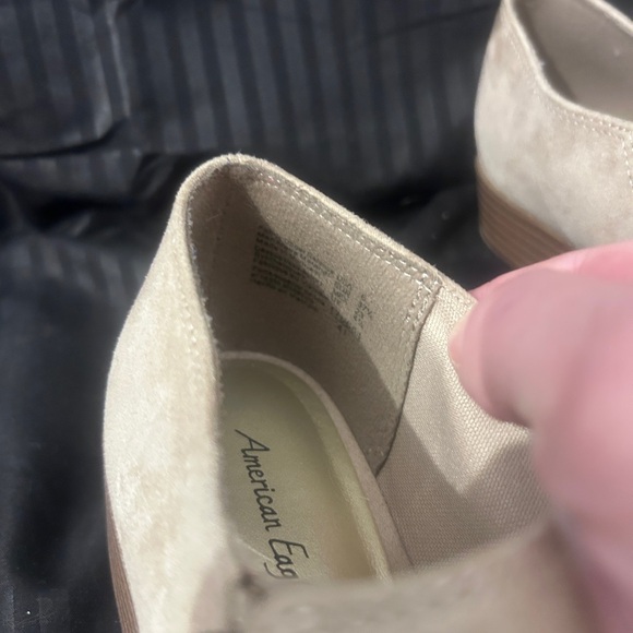 American Eagle By Payless Taupe Suede Side-Zip Flats - Picture 4 of 6
